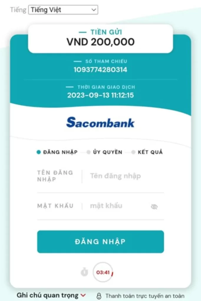 đăng nhập ngân hàng chuyển tiền W88