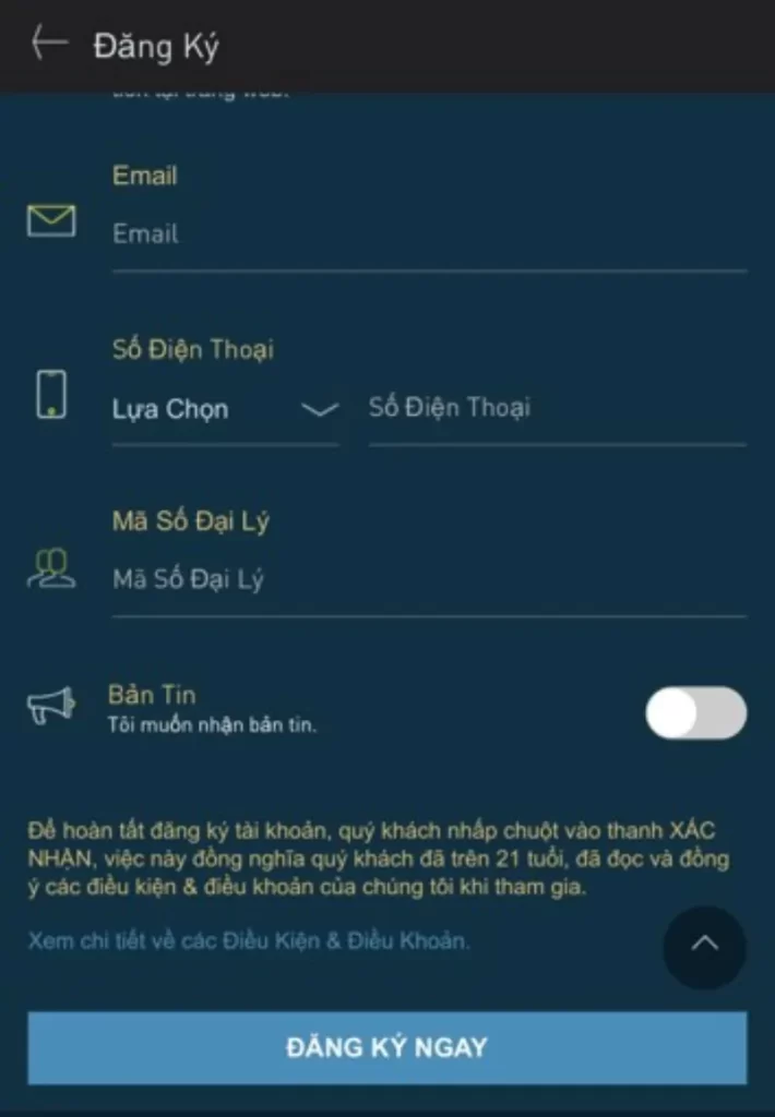 xác nhận thông tin đăng ký W88