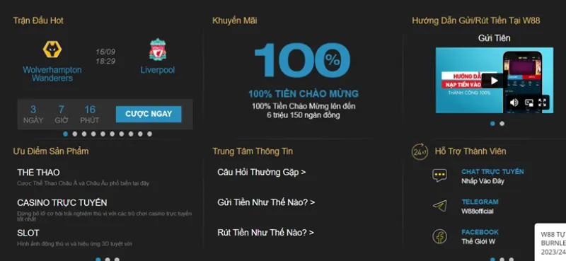 lưu ý khi đăng ký W88