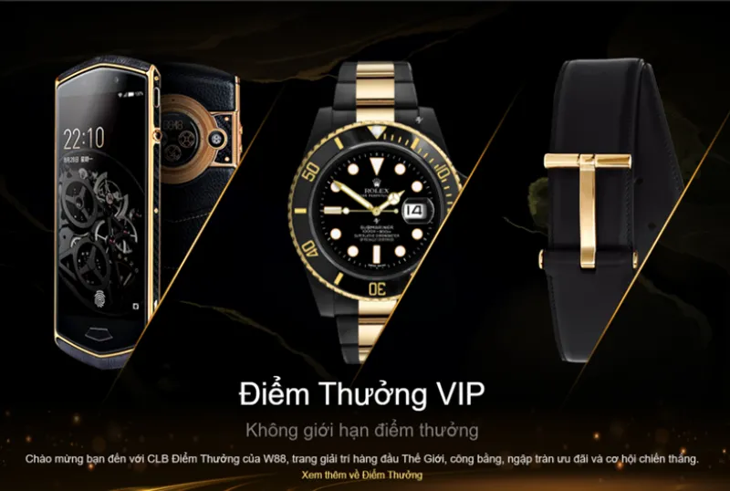 điểm thưởng VIP W88