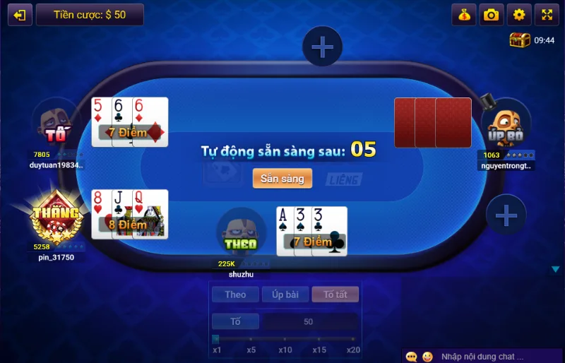 Bài Liêng mang đến cảm giác thỏa mãn khi chơi hết mình