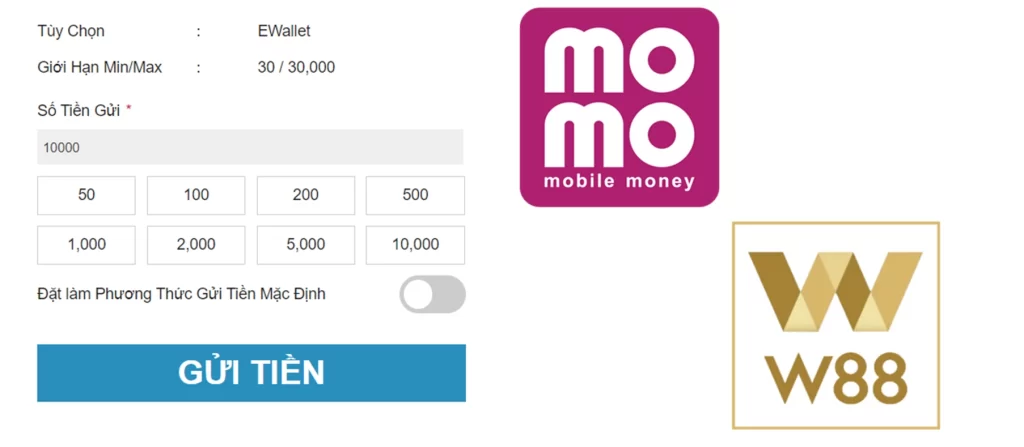 Ưu Điểm Khi Nạp Tiền W88 Bằng Momo