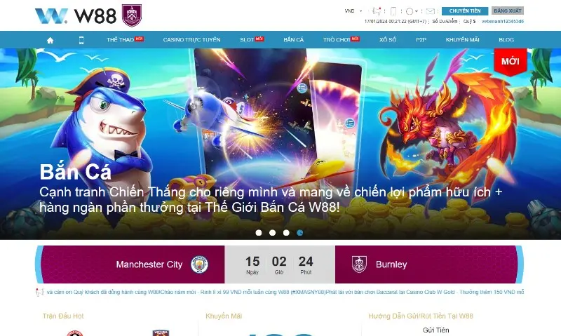 Lưu ý quan trọng khi tiến hành chuyển quỹ tại nhà cái W88
