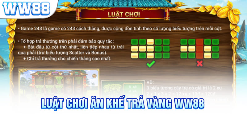 Luật chơi Ăn Khế Trả Vàng WW88